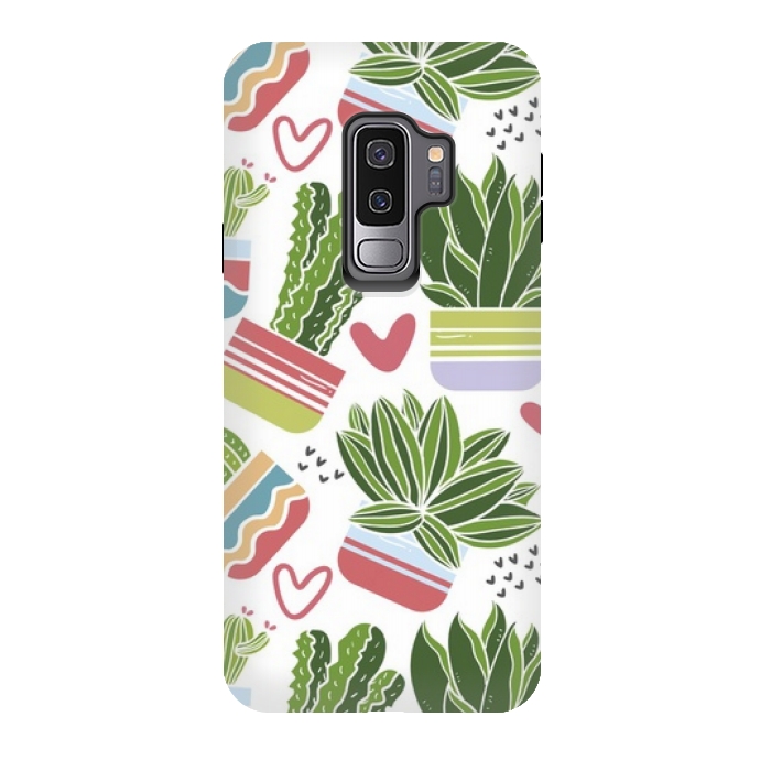 Galaxy S9 plus StrongFit cactus pattern 7 by MALLIKA