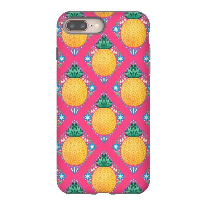iPhone 7 plus StrongFit Bright Pineapple by Noonday Design