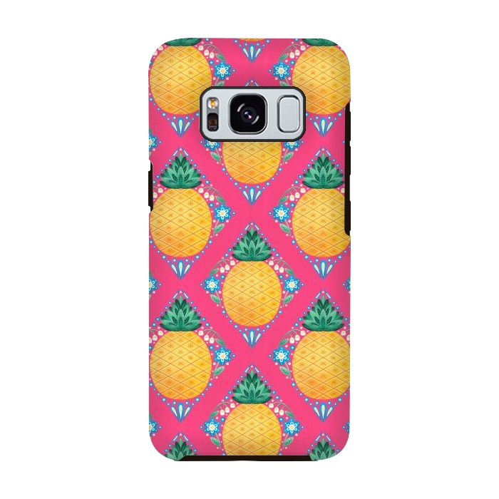 Galaxy S8 StrongFit Bright Pineapple by Noonday Design
