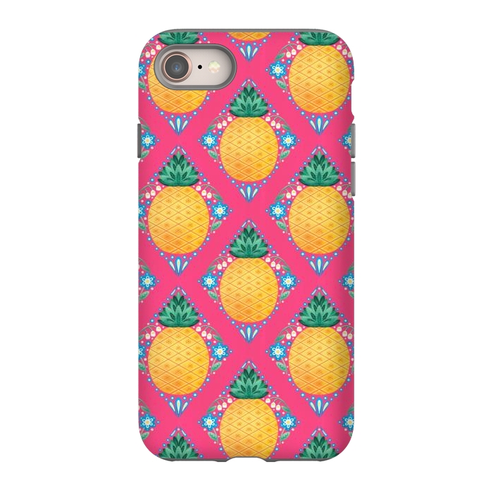 iPhone 8 StrongFit Bright Pineapple by Noonday Design