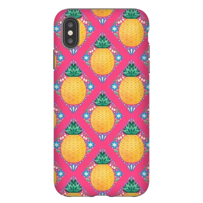 iPhone Xs Max StrongFit Bright Pineapple by Noonday Design