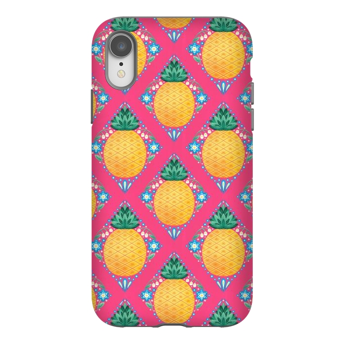 iPhone Xr StrongFit Bright Pineapple by Noonday Design