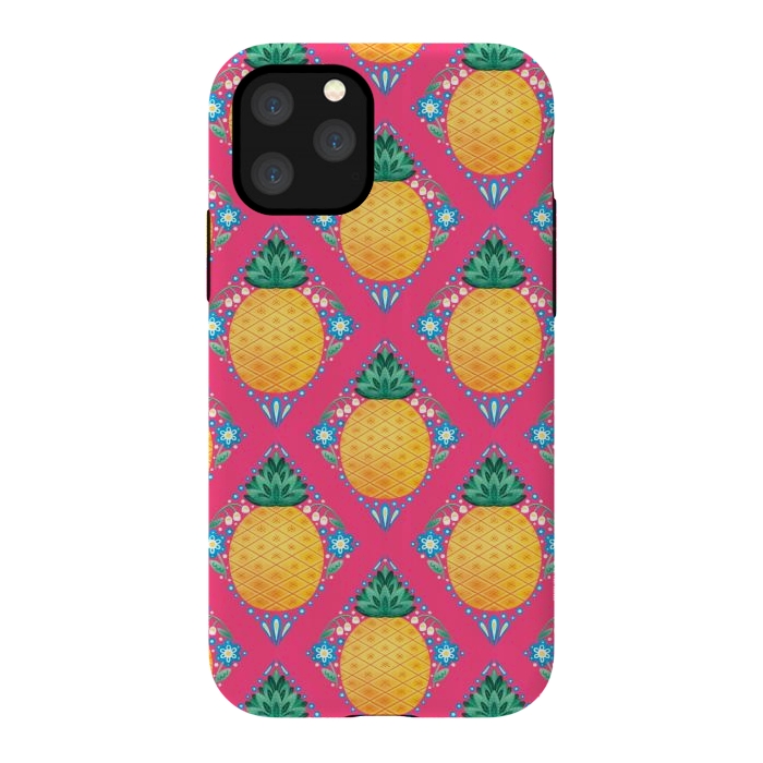 iPhone 11 Pro StrongFit Bright Pineapple by Noonday Design