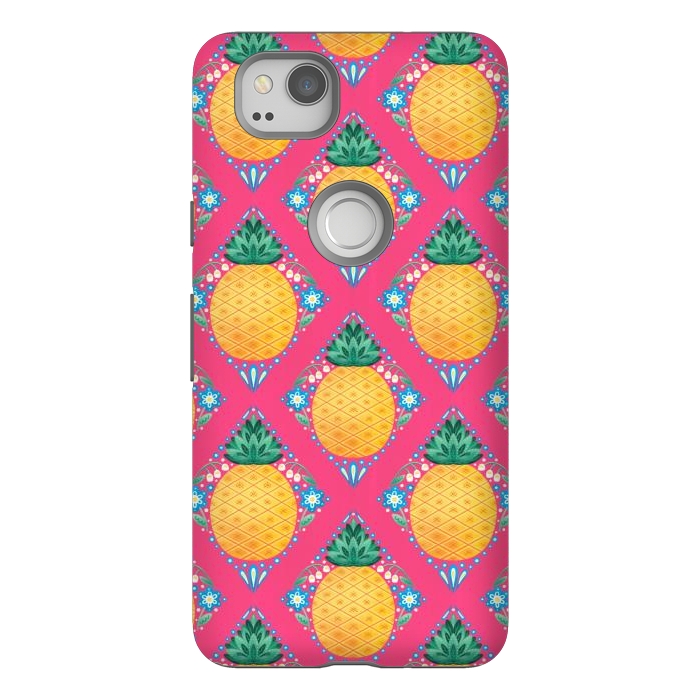 Pixel 2 StrongFit Bright Pineapple by Noonday Design