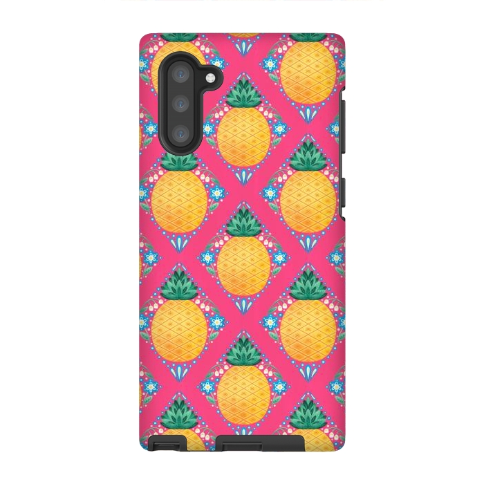 Galaxy Note 10 StrongFit Bright Pineapple by Noonday Design