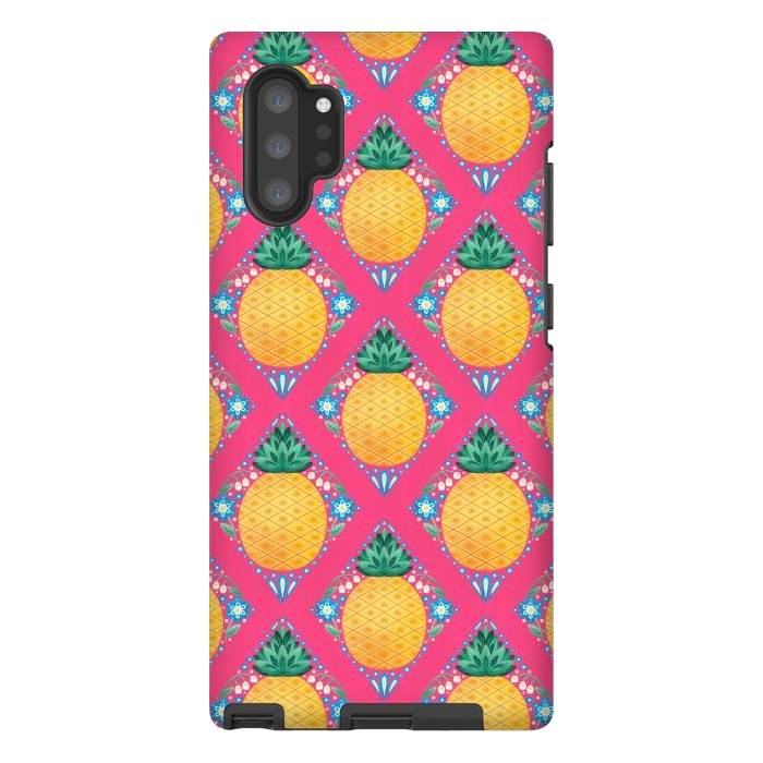Galaxy Note 10 plus StrongFit Bright Pineapple by Noonday Design