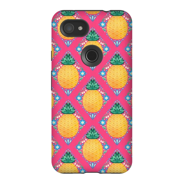 Pixel 3AXL StrongFit Bright Pineapple by Noonday Design