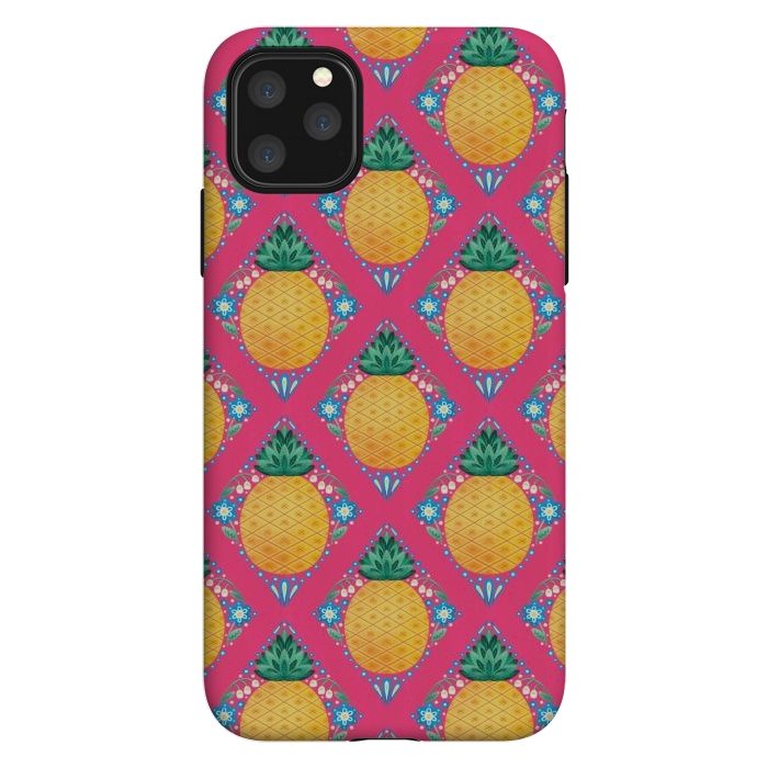 iPhone 11 Pro Max StrongFit Bright Pineapple by Noonday Design