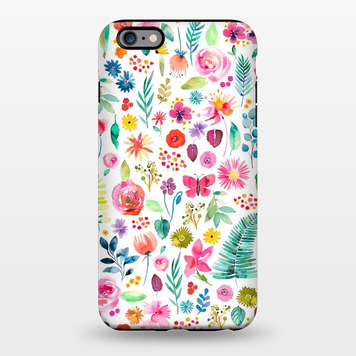 iPhone 6/6s plus StrongFit Colorful Botanical Plants and Flowers by Ninola Design