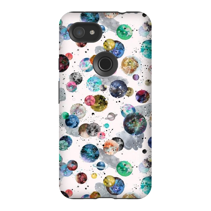 Pixel 3AXL StrongFit Space Planets by Ninola Design