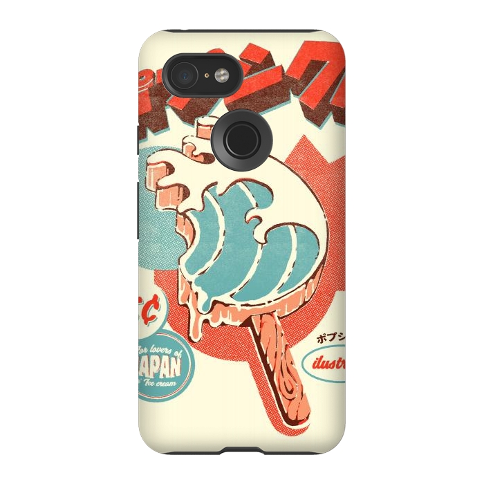 Pixel 3 StrongFit Great Wave Ice Pop by Ilustrata