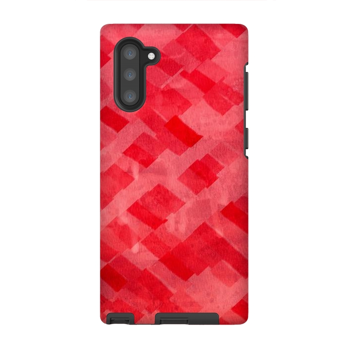 Galaxy Note 10 StrongFit Red Abstracts by Josie