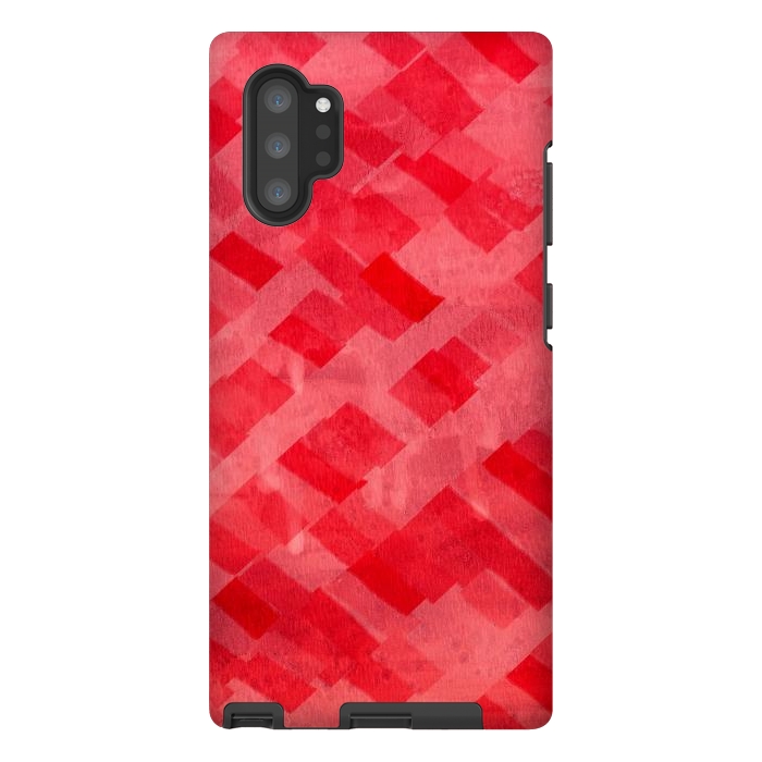 Galaxy Note 10 plus StrongFit Red Abstracts by Josie