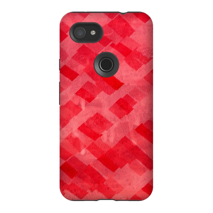 Pixel 3AXL StrongFit Red Abstracts by Josie