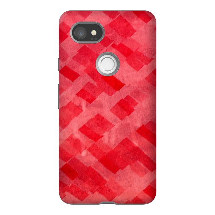 Pixel 2XL StrongFit Red Abstracts by Josie