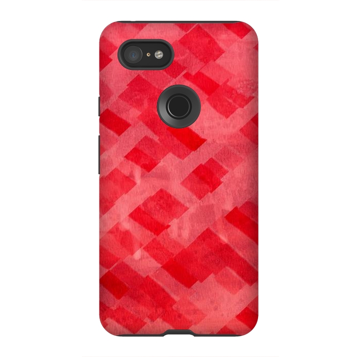 Pixel 3XL StrongFit Red Abstracts by Josie