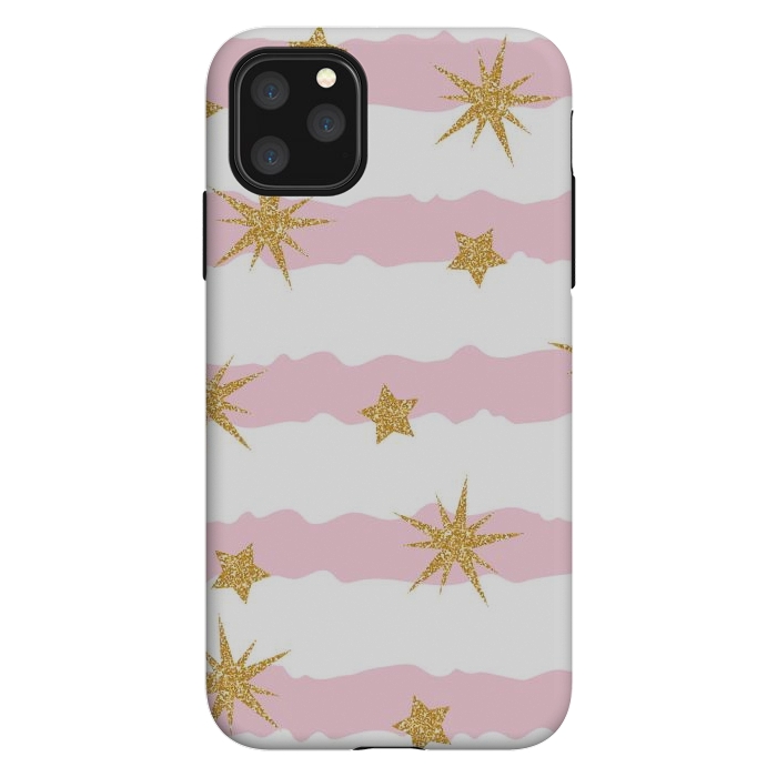 iPhone 11 Pro Max StrongFit Golden Stars Pattern by Bledi