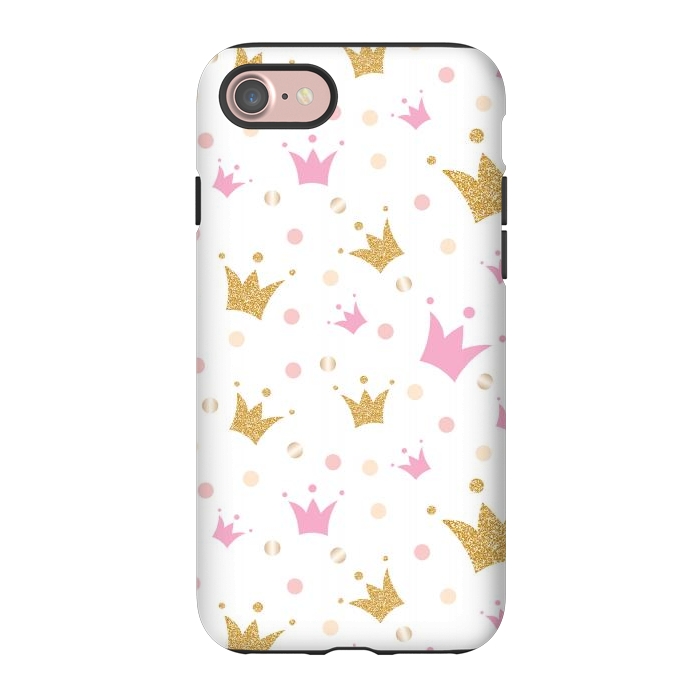 iPhone 7 StrongFit Golden Crowns Pattern by Bledi