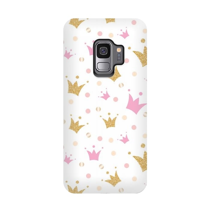 Galaxy S9 StrongFit Golden Crowns Pattern by Bledi