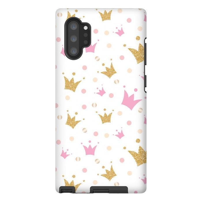 Galaxy Note 10 plus StrongFit Golden Crowns Pattern by Bledi