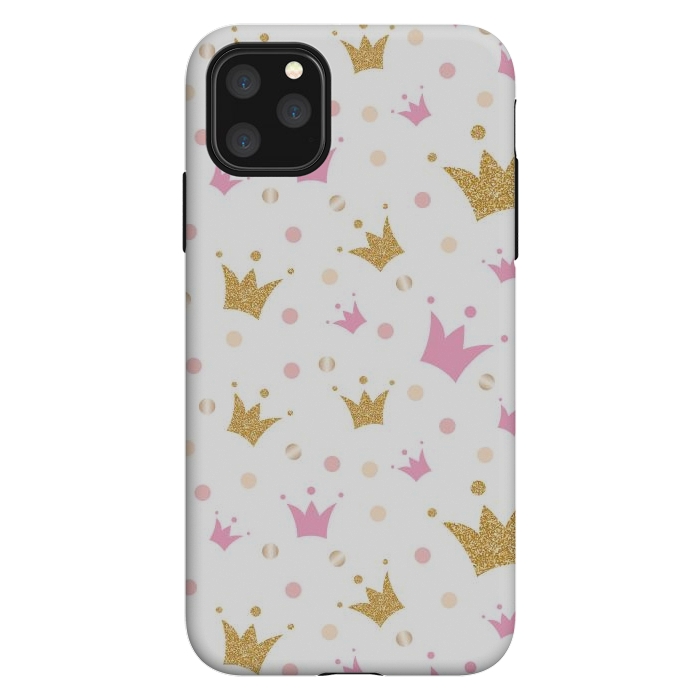 iPhone 11 Pro Max StrongFit Golden Crowns Pattern by Bledi
