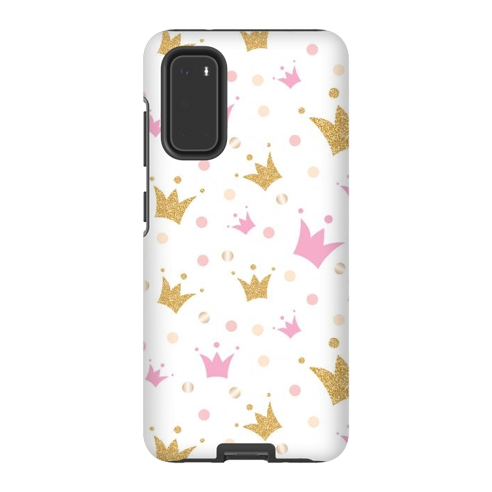 Galaxy S20 StrongFit Golden Crowns Pattern by Bledi