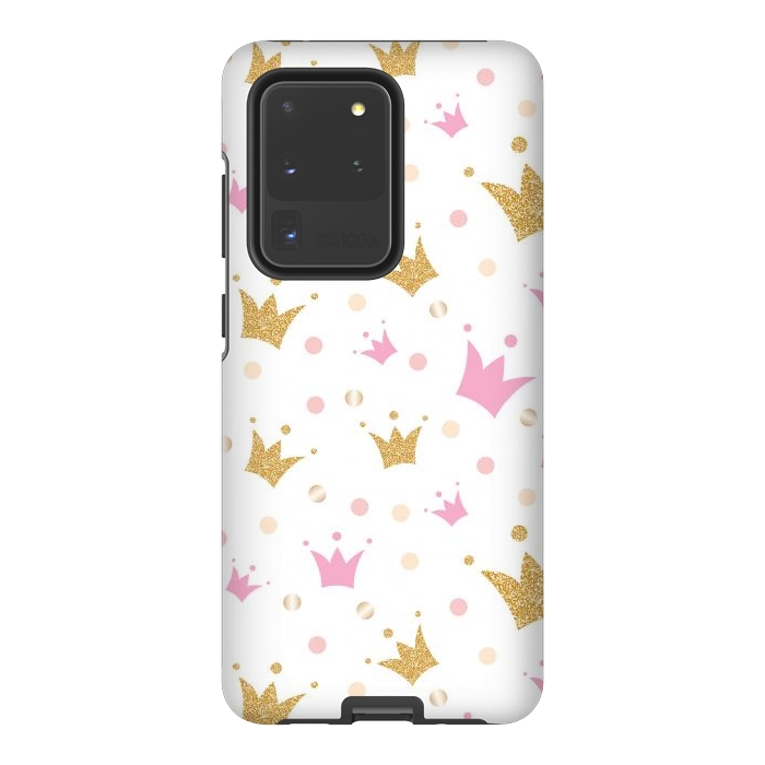 Galaxy S20 Ultra StrongFit Golden Crowns Pattern by Bledi
