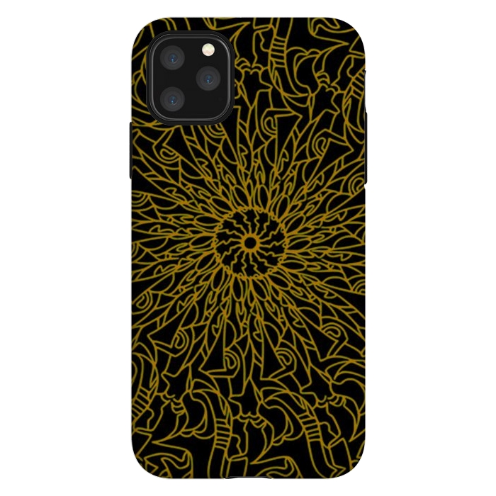 iPhone 11 Pro Max StrongFit Golden Mandala Intricate pattern by Josie