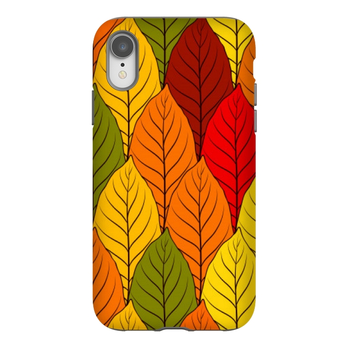iPhone Xr StrongFit leaves pattern 7 by MALLIKA