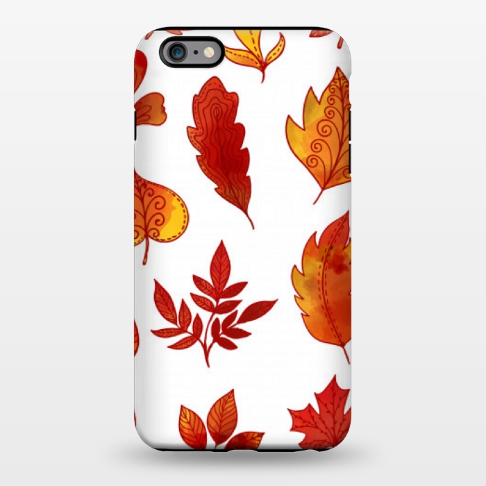 iPhone 6/6s plus StrongFit orange leaves pattern 4  by MALLIKA