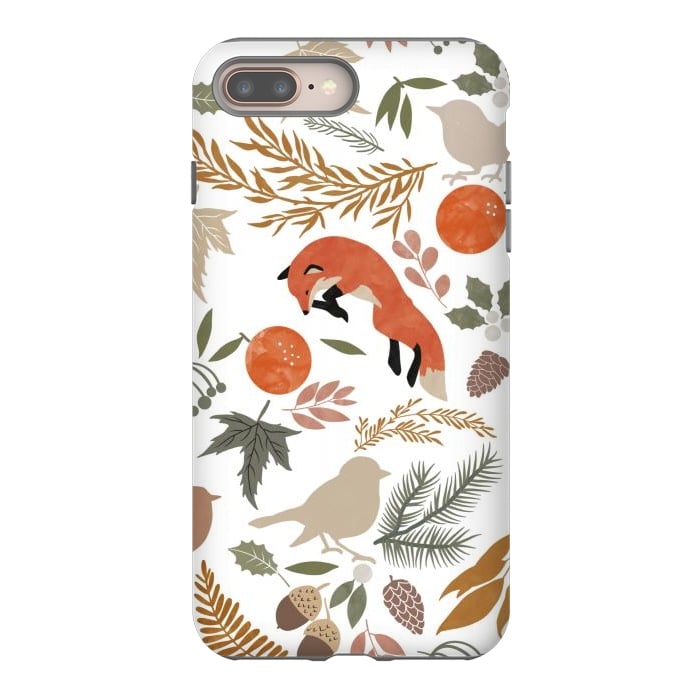 iPhone 8 plus StrongFit Autumn fox II by Mmartabc