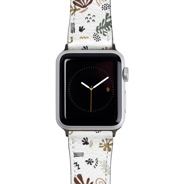 Watch 42mm / 44mm Strap PU leather Abstract simple nature shapes I by Mmartabc