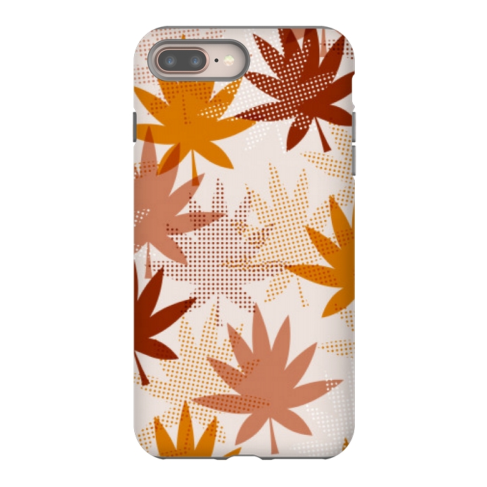 iPhone 7 plus StrongFit leaves pattern autumn by MALLIKA
