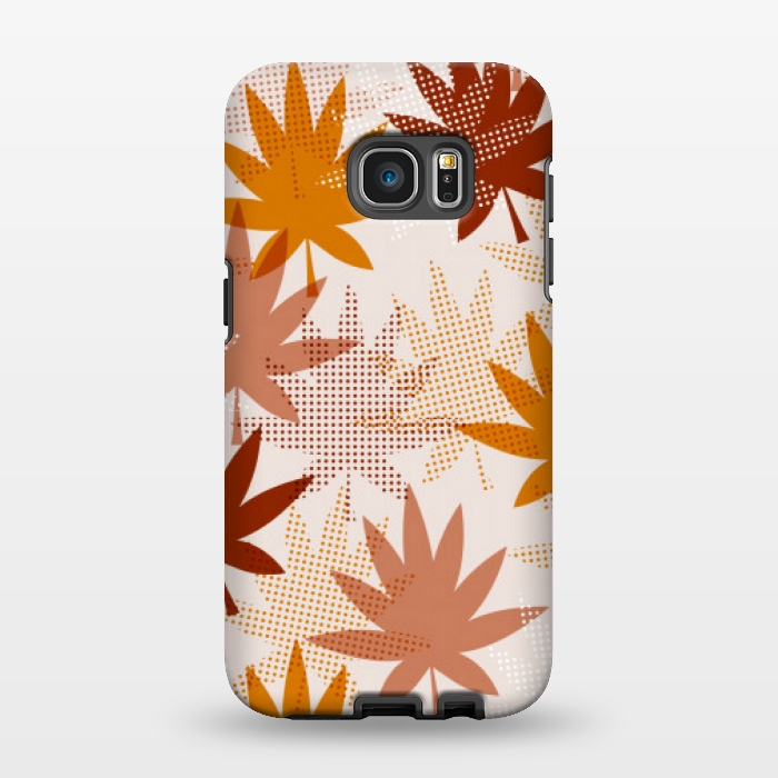Galaxy S7 EDGE StrongFit leaves pattern autumn by MALLIKA