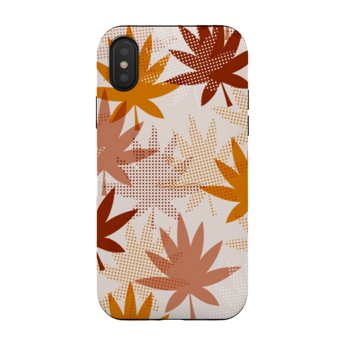 iPhone Xs / X StrongFit leaves pattern autumn by MALLIKA
