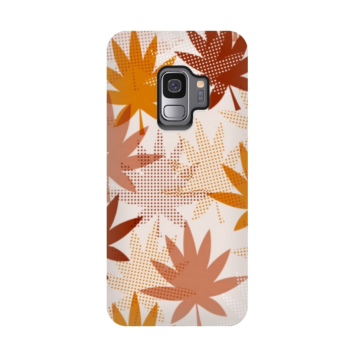 Galaxy S9 StrongFit leaves pattern autumn by MALLIKA