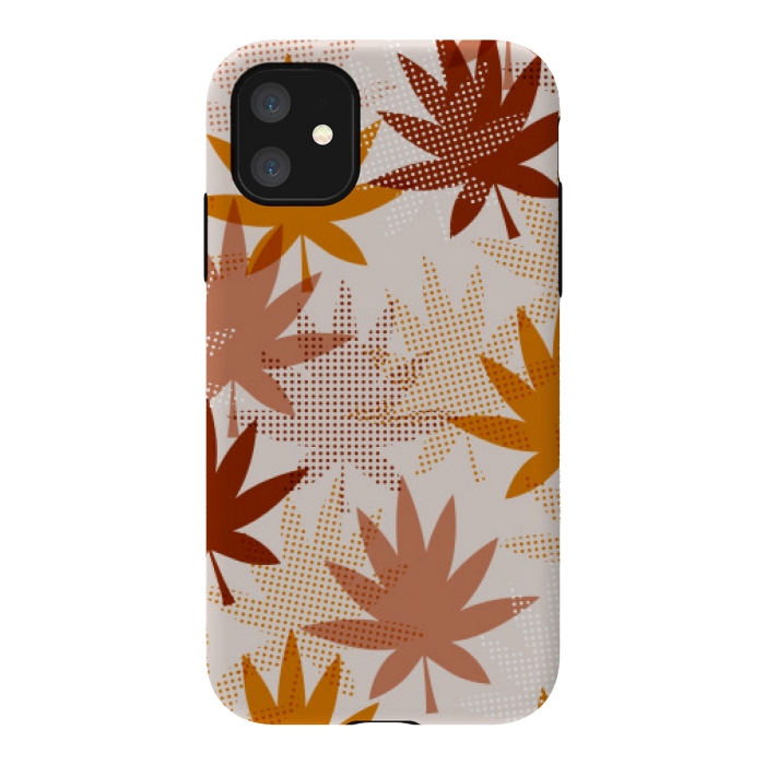 iPhone 11 StrongFit leaves pattern autumn by MALLIKA