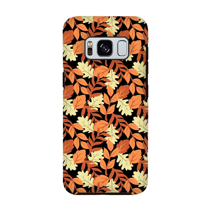 Galaxy S8 StrongFit autumn black leaves pattern 4 by MALLIKA