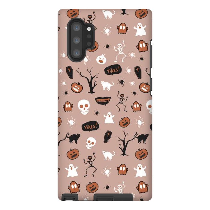 Galaxy Note 10 plus StrongFit Playful neutral Halloween monsters pattern by Oana 