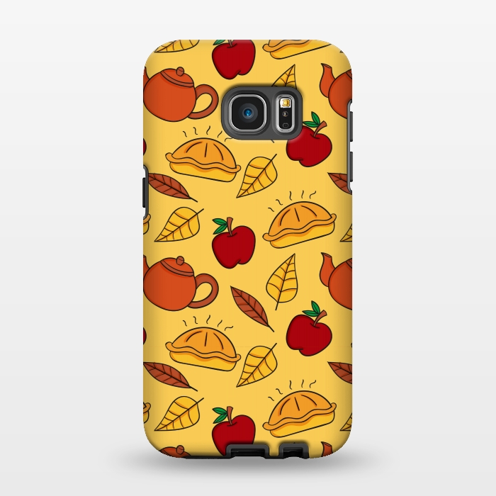 Galaxy S7 EDGE StrongFit apple pie pattern by MALLIKA