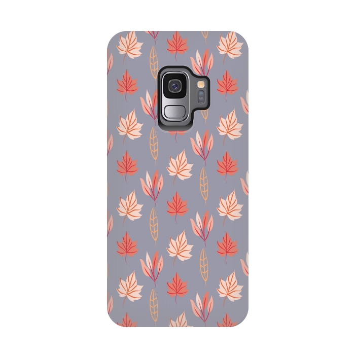Galaxy S9 StrongFit orange autumn leaves by MALLIKA