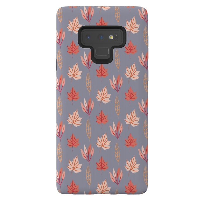 Galaxy Note 9 StrongFit orange autumn leaves by MALLIKA