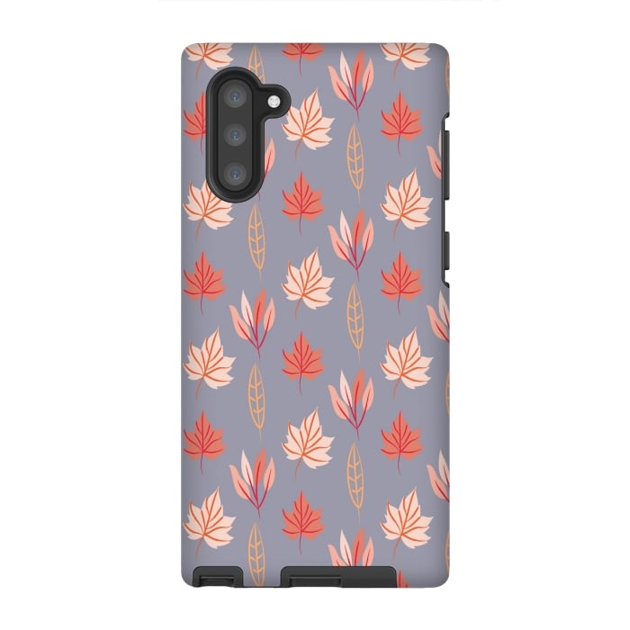Galaxy Note 10 StrongFit orange autumn leaves by MALLIKA