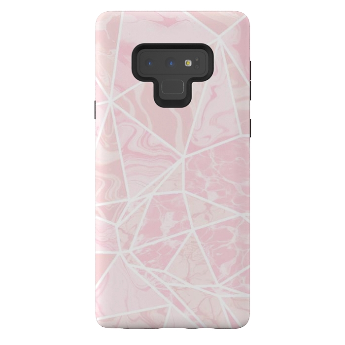 Galaxy Note 9 StrongFit Pastel candy pink marble by Oana 