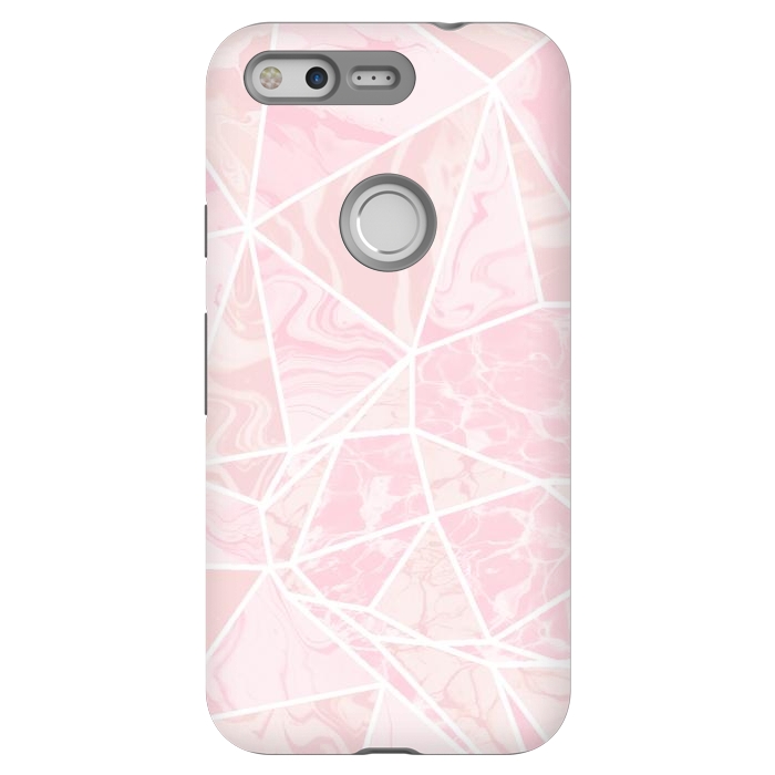 Pixel StrongFit Pastel candy pink marble by Oana 