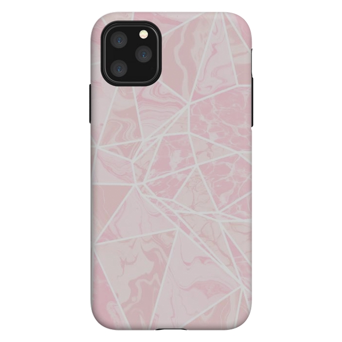 iPhone 11 Pro Max StrongFit Pastel candy pink marble by Oana 