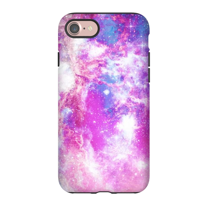 iPhone 7 StrongFit Pink blue starry galaxy by Oana 