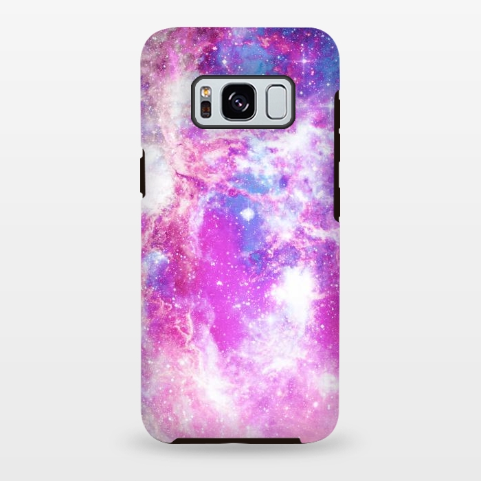 Galaxy S8 plus StrongFit Pink blue starry galaxy by Oana 