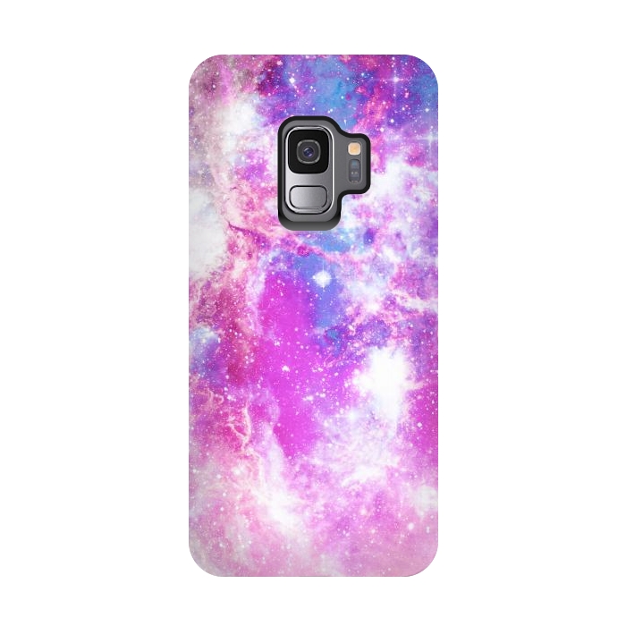 Galaxy S9 StrongFit Pink blue starry galaxy by Oana 