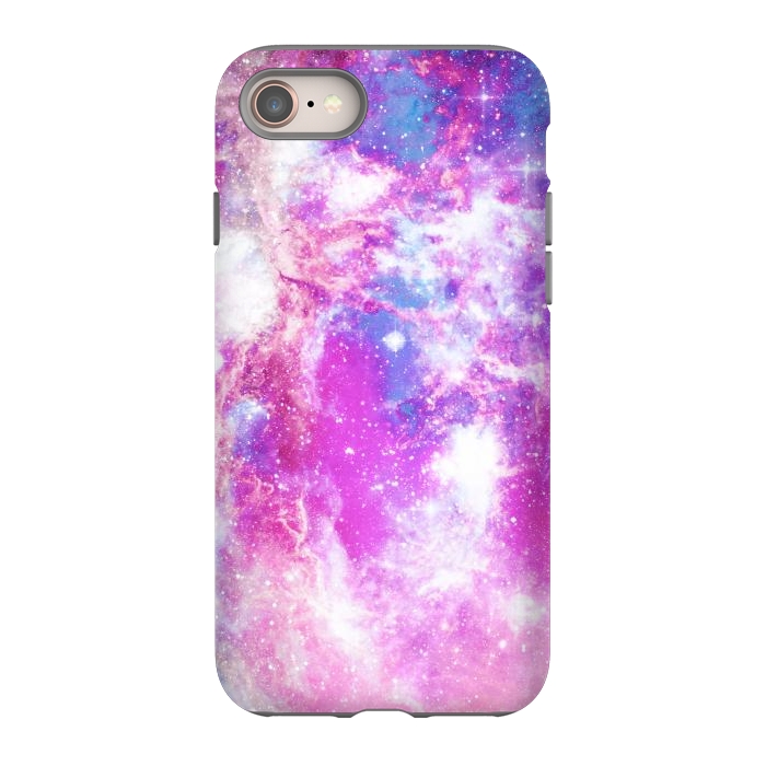 iPhone 8 StrongFit Pink blue starry galaxy by Oana 